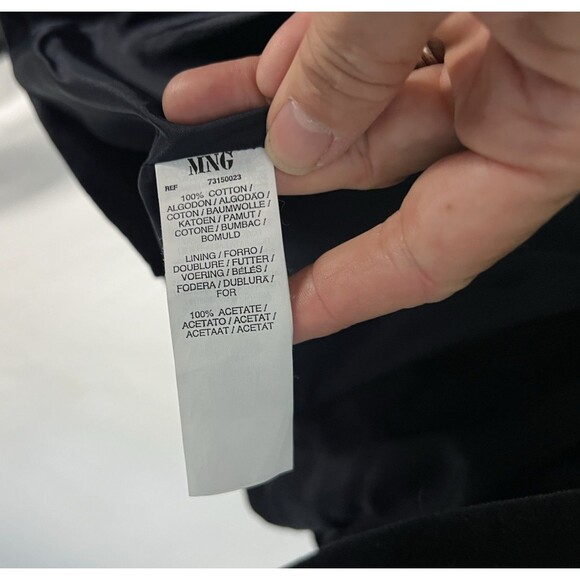 HE Homini Emerito by Mango Dark Blue Velvet Blazer 100% Cotton US/ XS - Picture 6 of 14